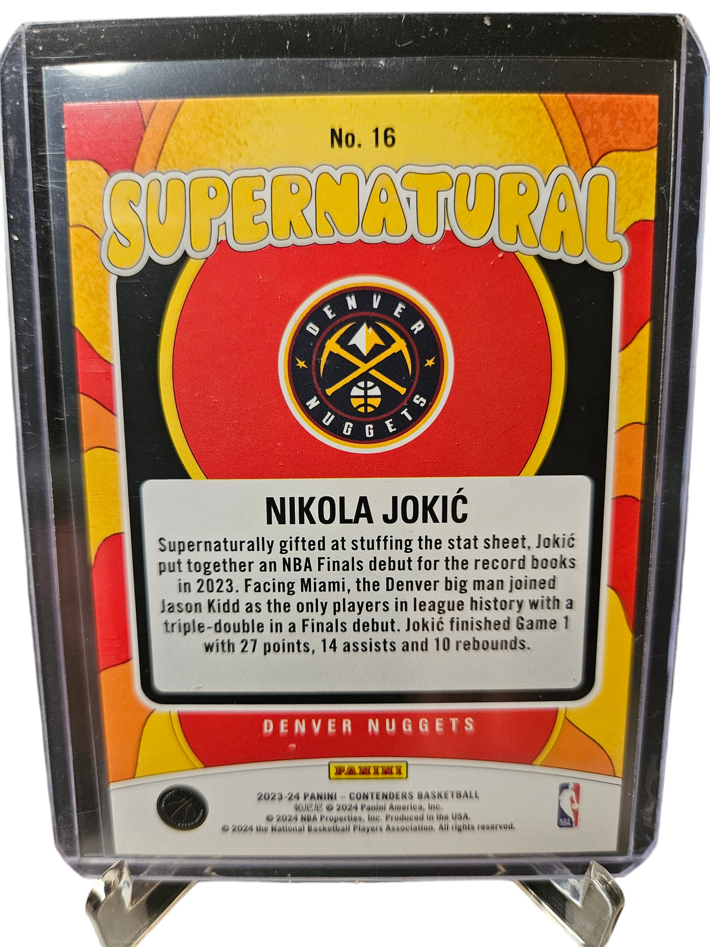 2023-24 Panini Contenders #16 Nikola Jokic Super Natural