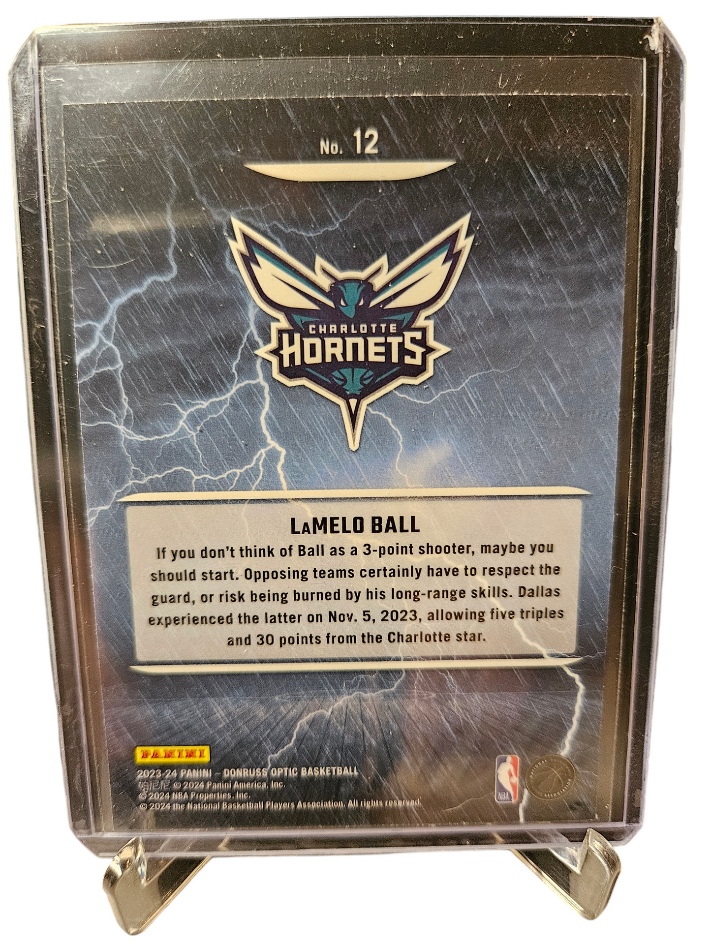 2023-24 Panini Donruss Optic #12 Lamelo Ball Raining 3s