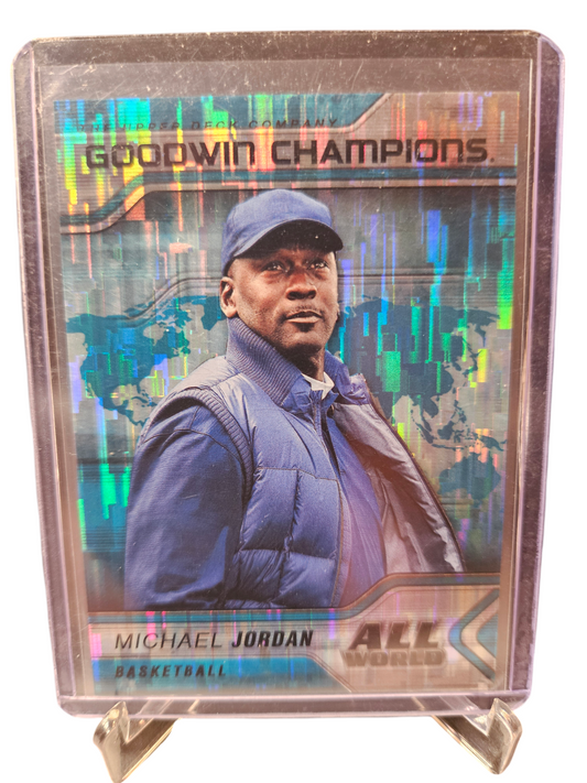 2023 Upper Deck #AW1 Michael Jordan Goodwin Champions All World Teal