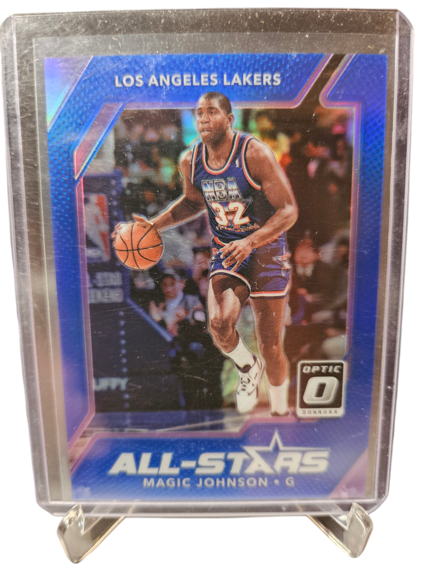 2023-24 Panini Donruss Optic #30 Magic Johnson All-Stars Blue Holo Prizm 42/49