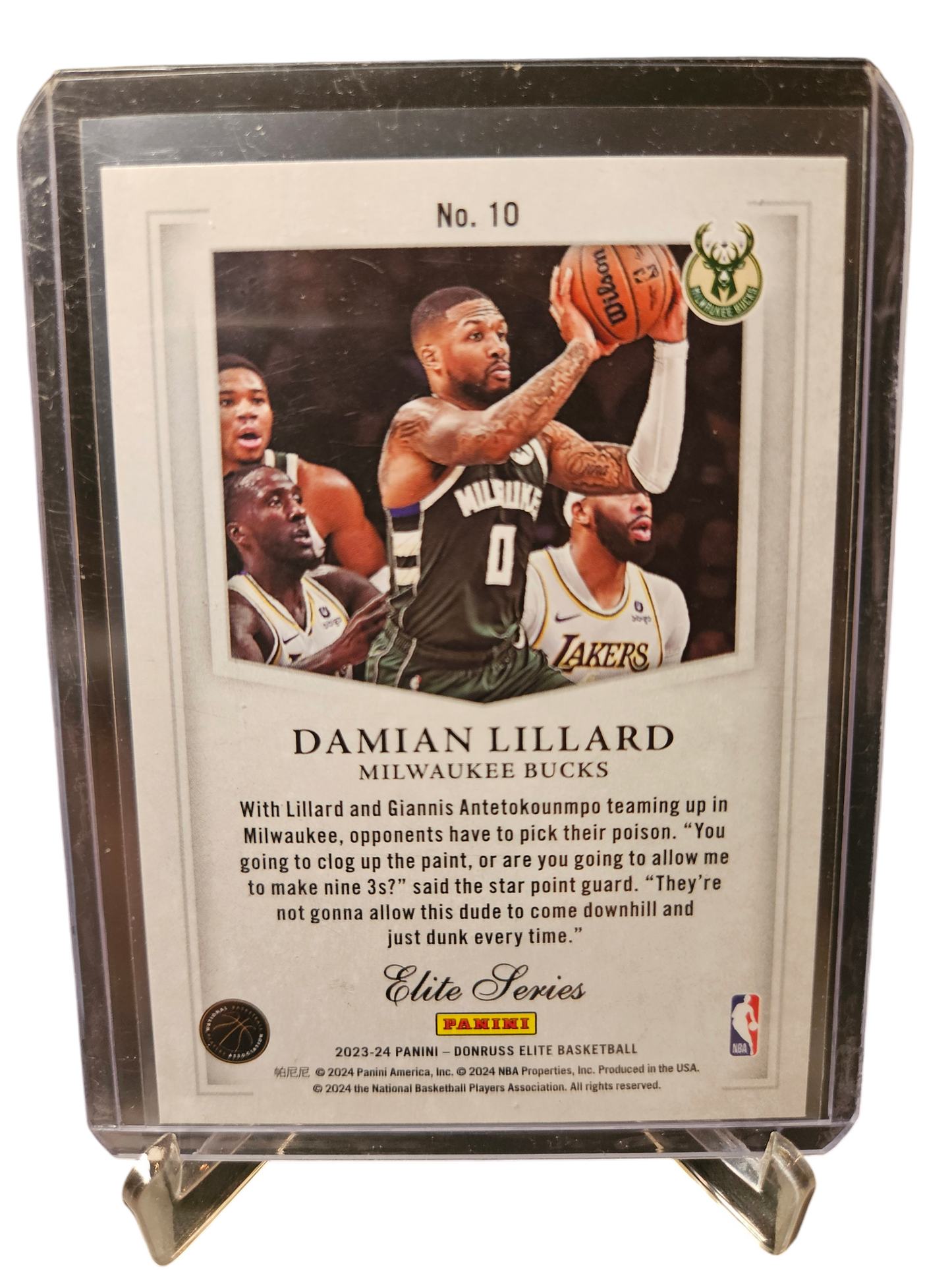 2023-24 Panini Donruss Elite #10 Damian Lillard Elite Series