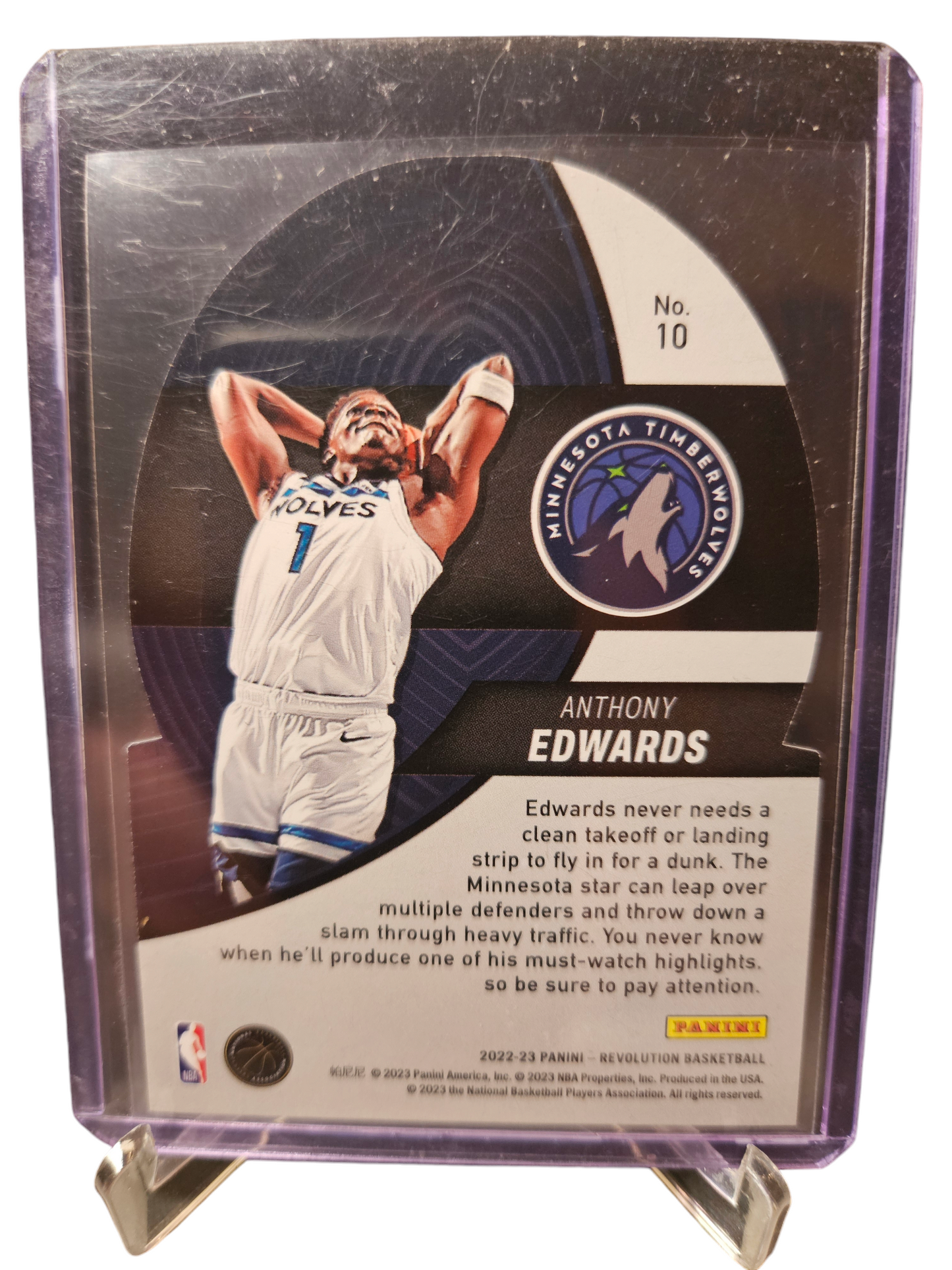 2022-23 Panini Revolution #10 Anthony Edwards Lift Off Die Cut