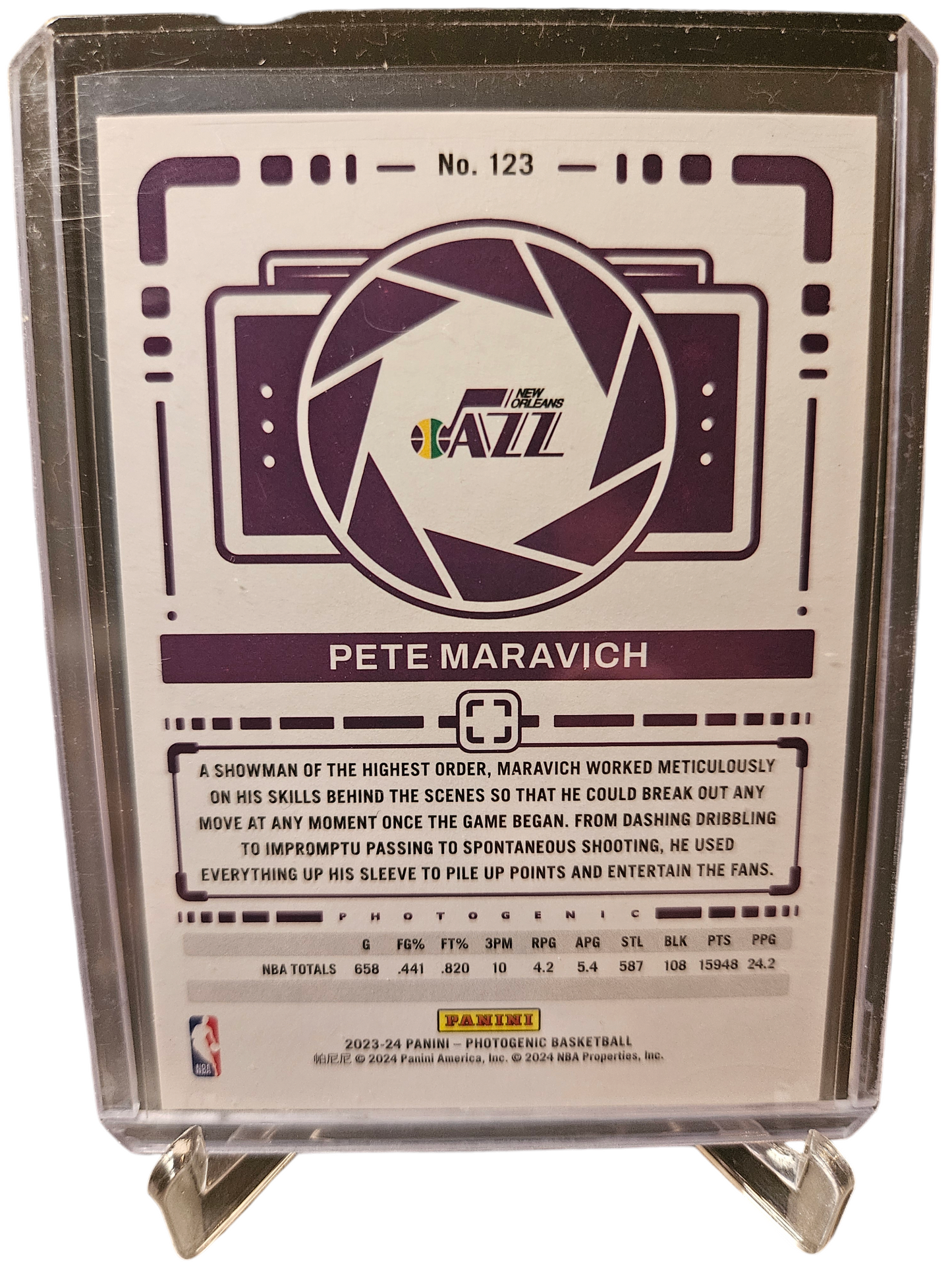 2023-24 Panini Photogenic #123 Pete Maravich