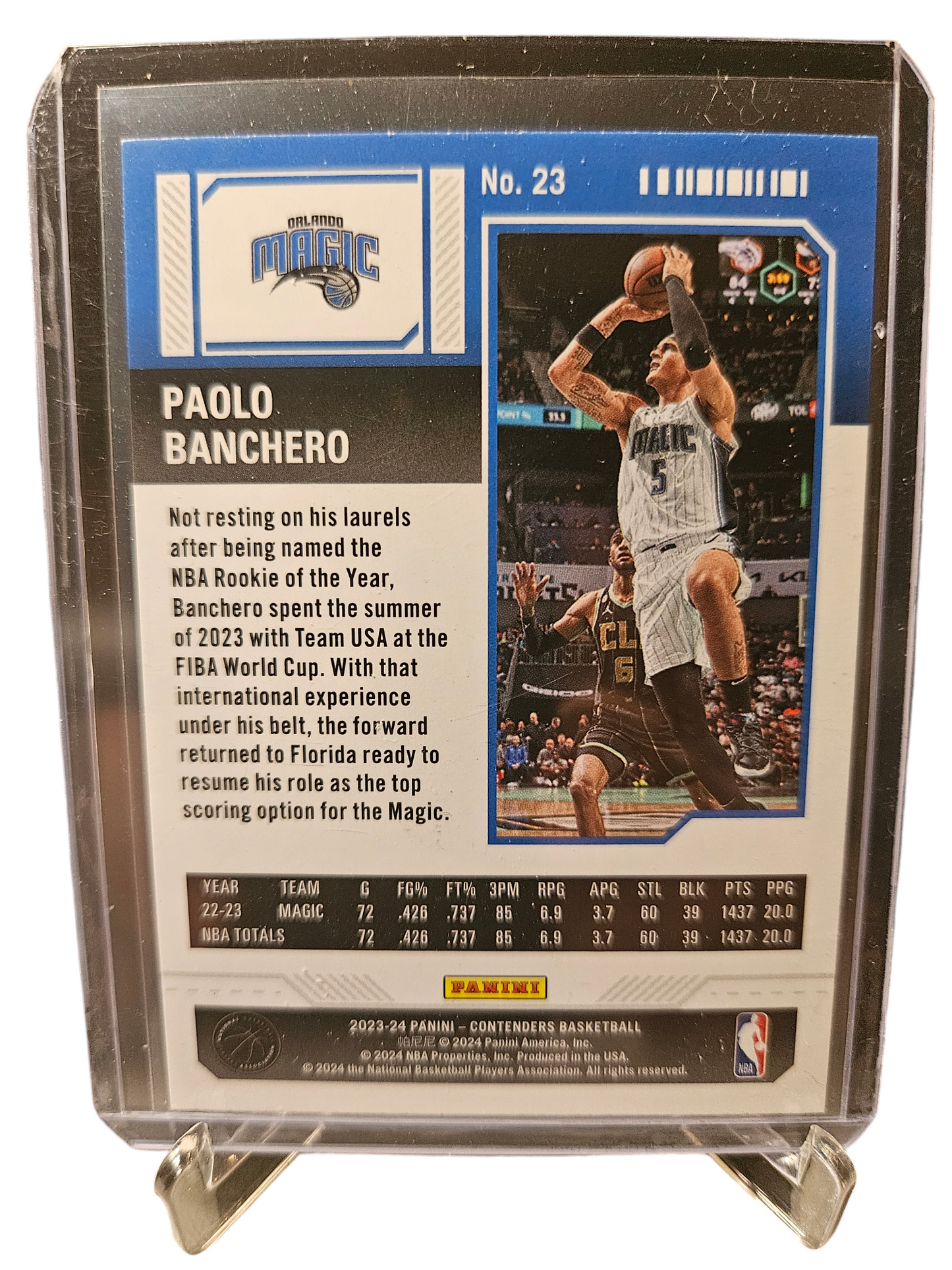 2023-24 Panini Contenders #23 Paolo Banchero Season Ticket