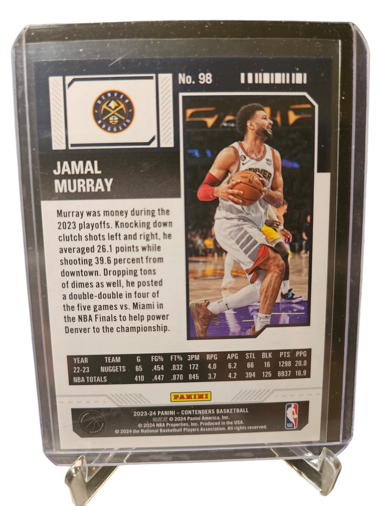 2023-24 Panini Contenders #98 Jamal Murray Semifinal Ticket 14/99