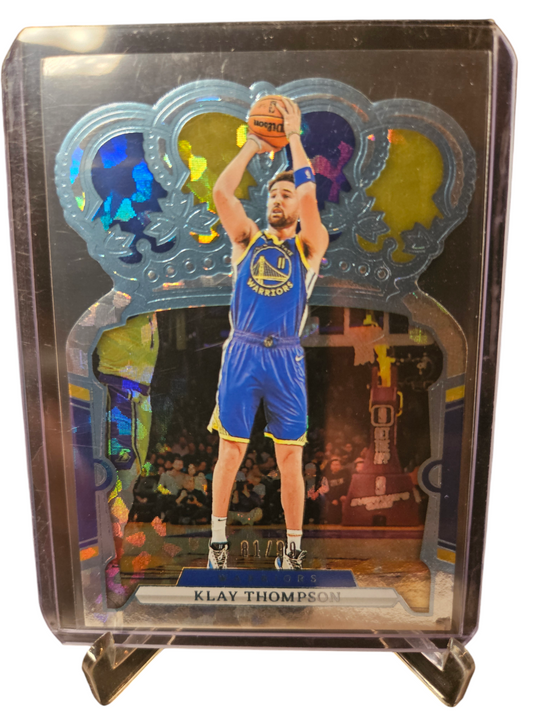 2023-24 Panini Crown Royale #20 Klay Thompson Blue Cracked Ice 61/99