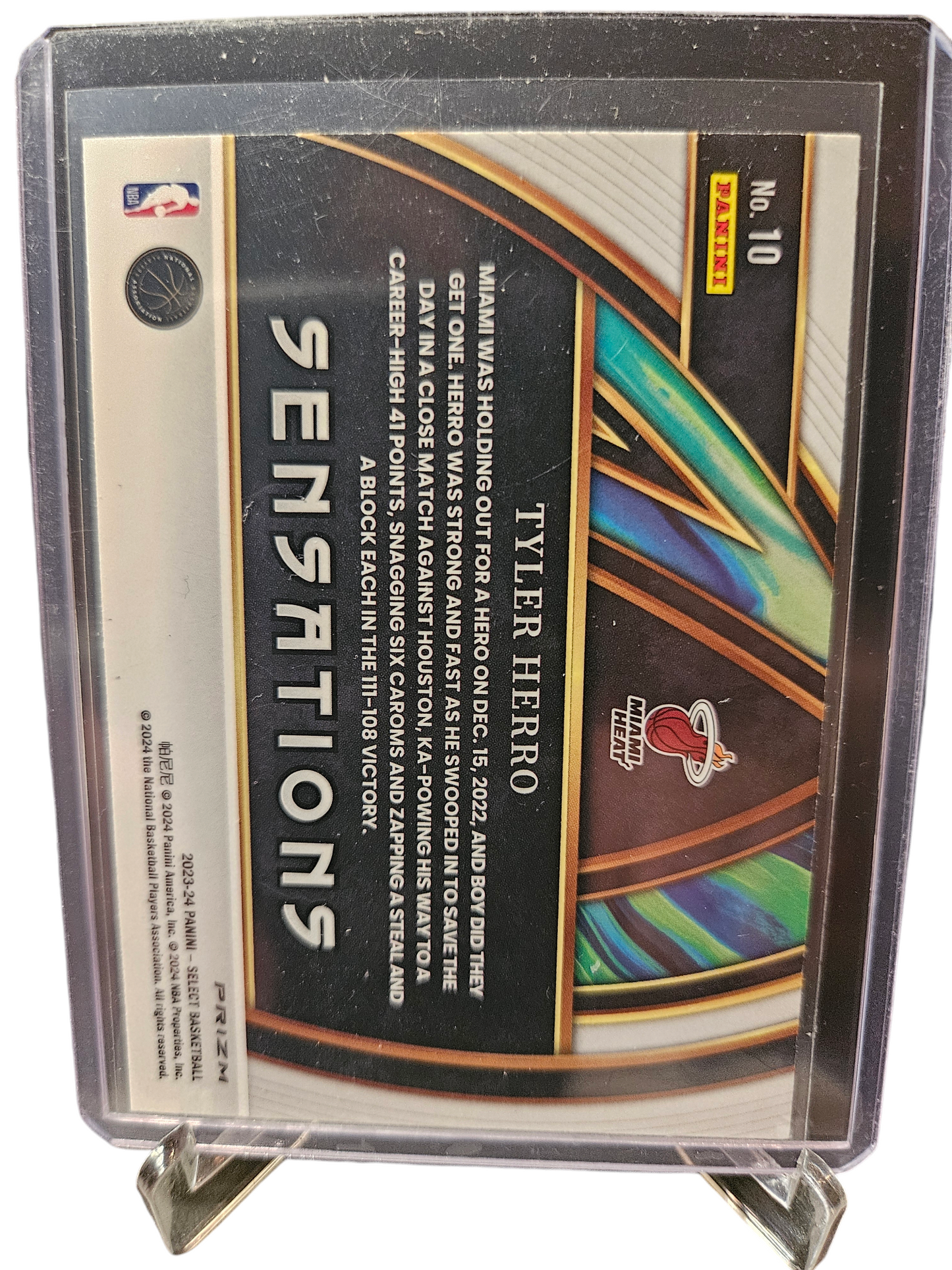 2023-24 Panini Select #10 Tyler Herro Sensations Silver Prizm