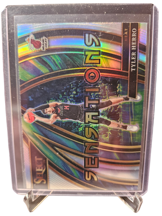 2023-24 Panini Select #10 Tyler Herro Sensations Silver Prizm