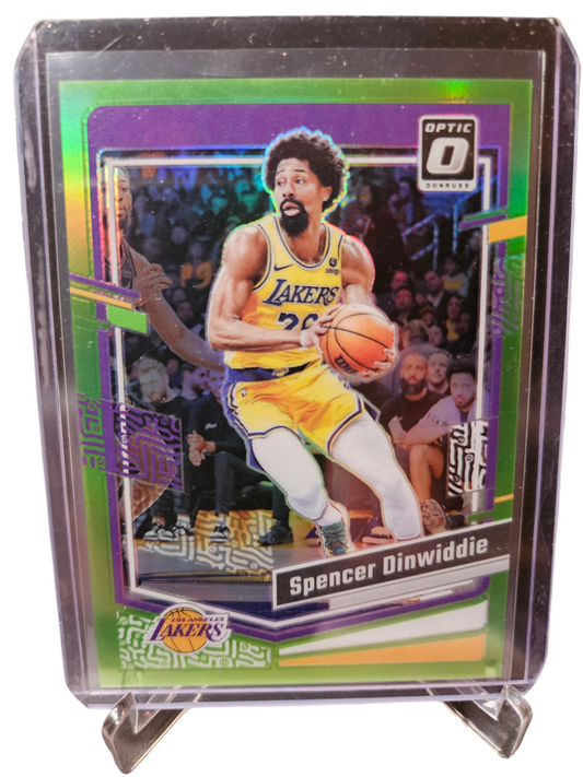 2023-24 Panini Donruss Optic #108 Spencer Dinwiddie Lime Green Prizm 109/149