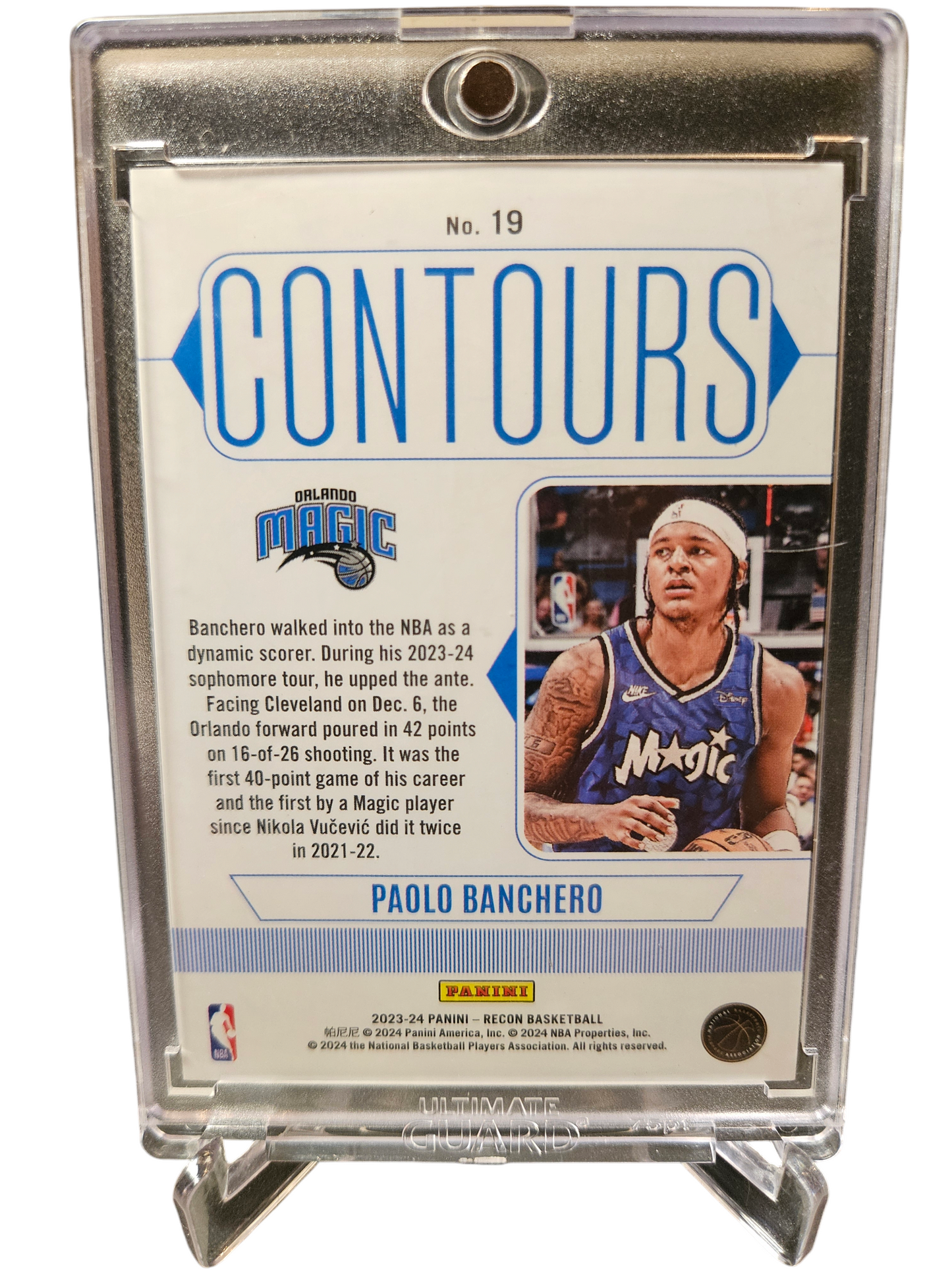 2023-24 Panini Recon #19 Paolo Banchero Contours Case Hit