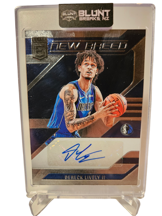 2023-24 Panini Donruss Elite #NB-DLF Dereck Lively II Rookie Card New Breed On Card Autograph