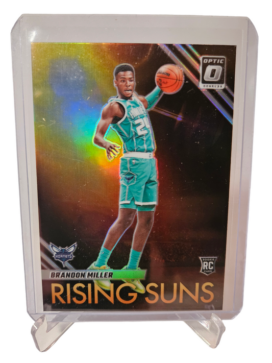 2023-24 Panini Donruss Optic #4 Brandon Miller Rookie Card Rising Suns Holo