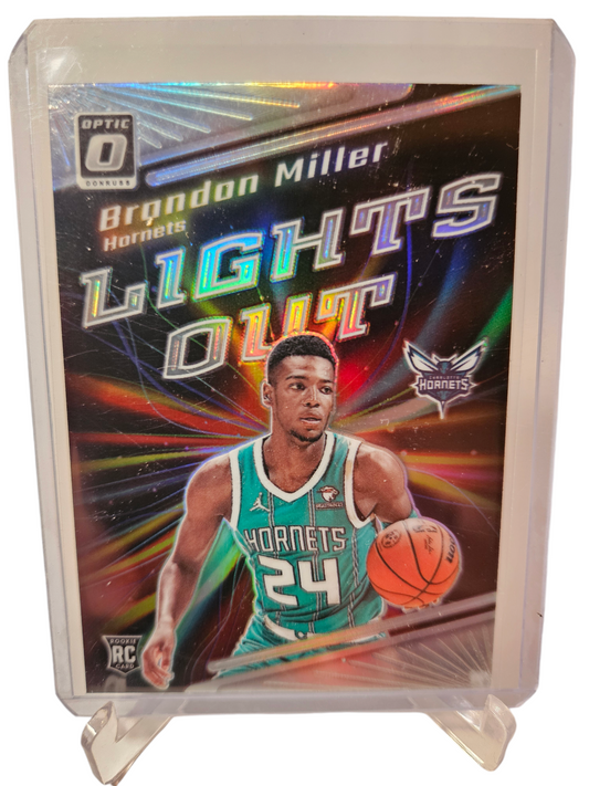 2023-24 Panini Donruss Optic #2 Brandon Miller Rookie Card Lights Out Holo