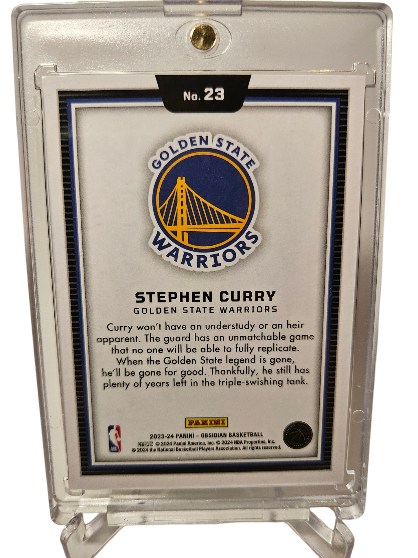 2023-24 Panini Obsidian #23 Stephen Curry Color Blast