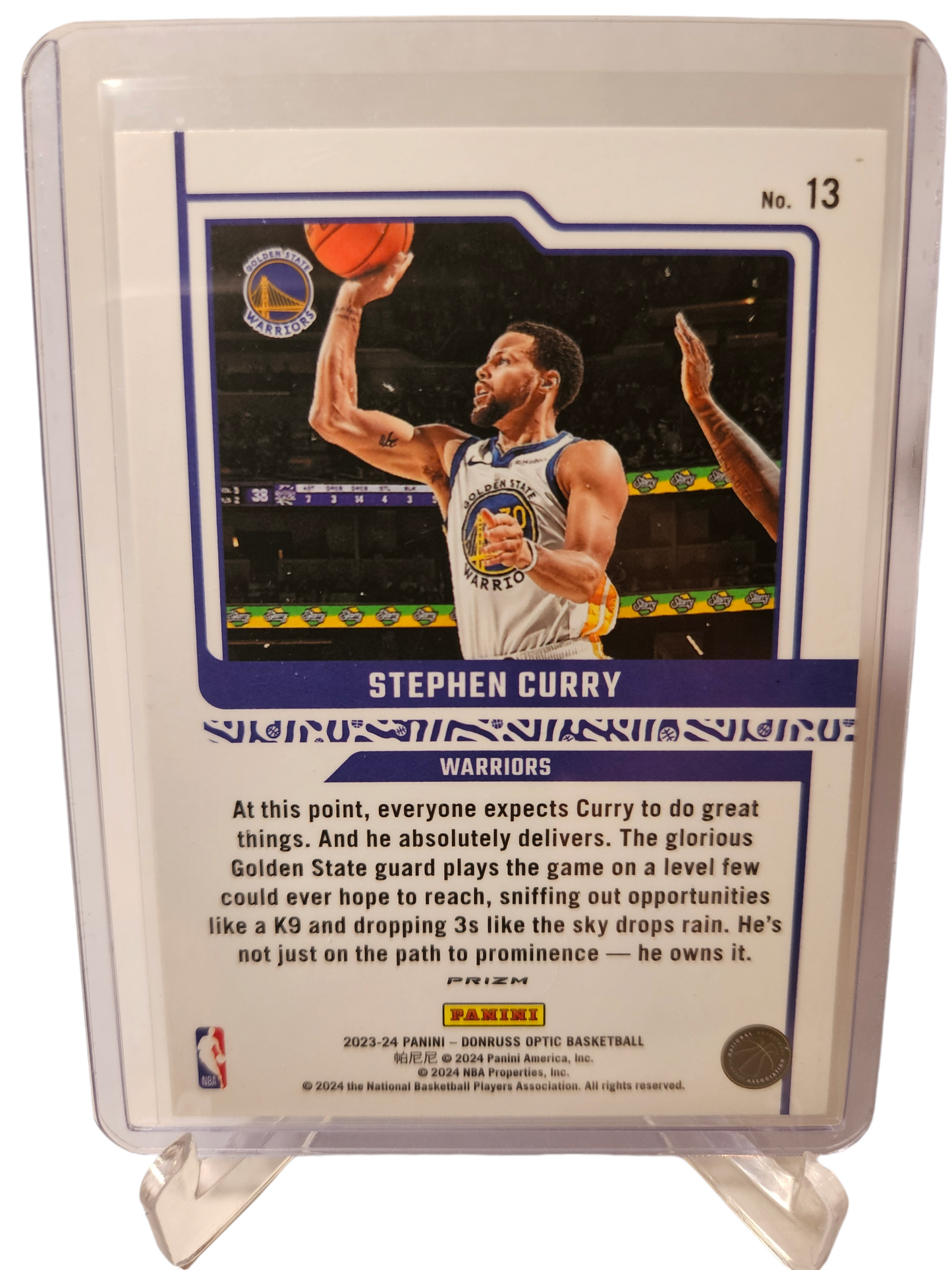 2023-24 Panini Donruss Optic #13 Stephen Curry Elite Dominators Silver Holo