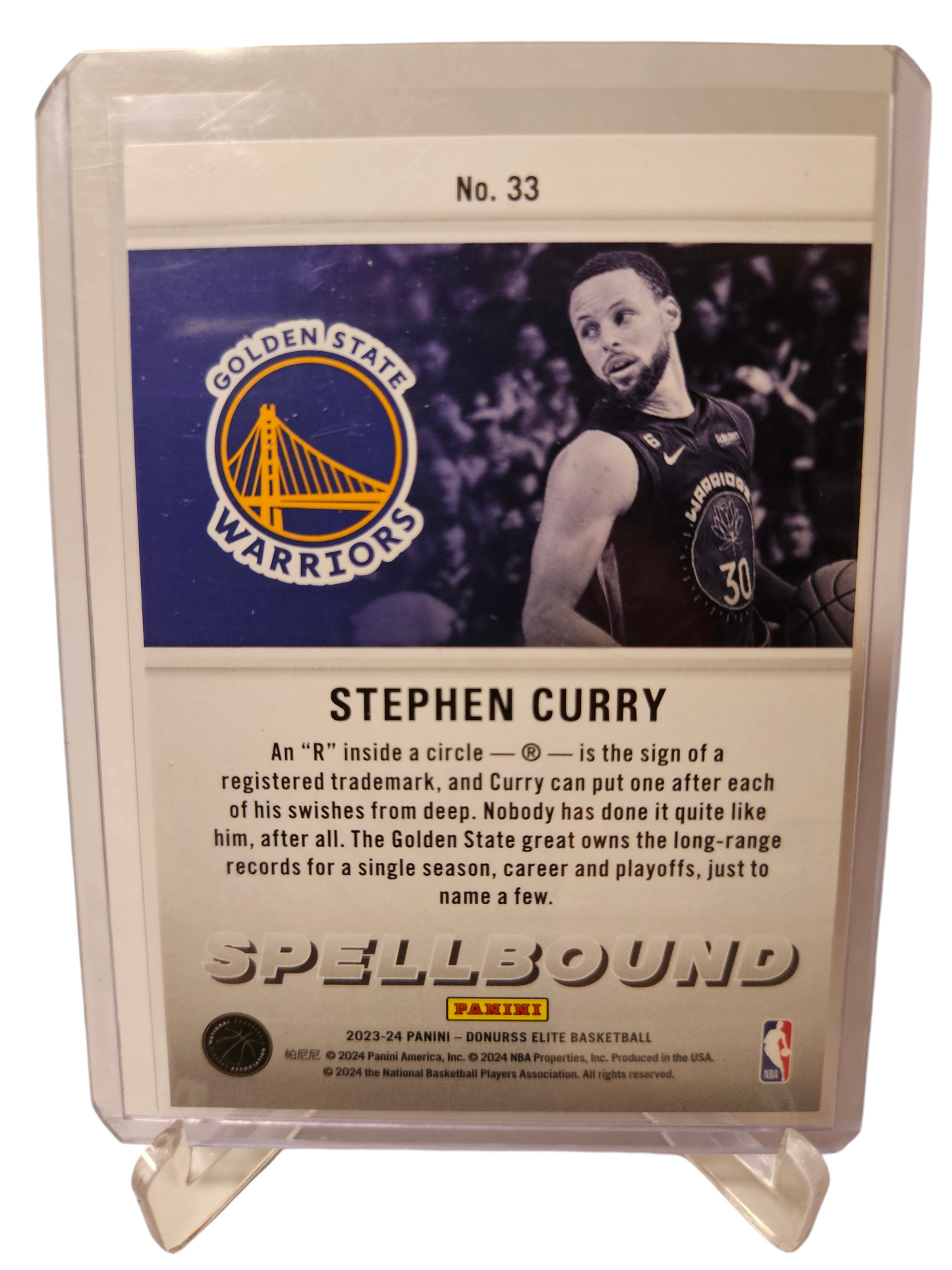 2023-24 Panini Donruss Elite #33 Stephen Curry Spellbound R