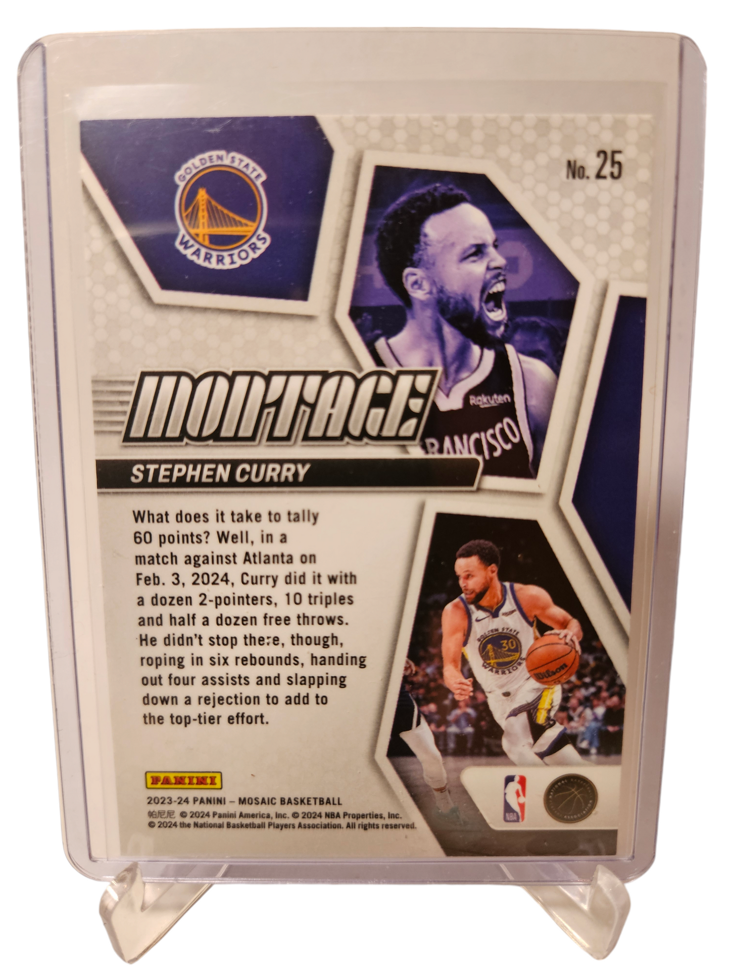 2023-24 Panini Mosaic #25 Stephen Curry Montage