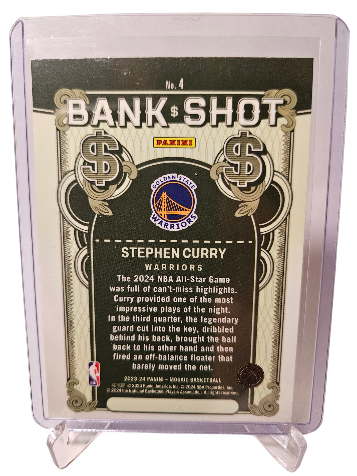 2023-24 Panini Mosaic #4 Stephen Curry Bank Shot