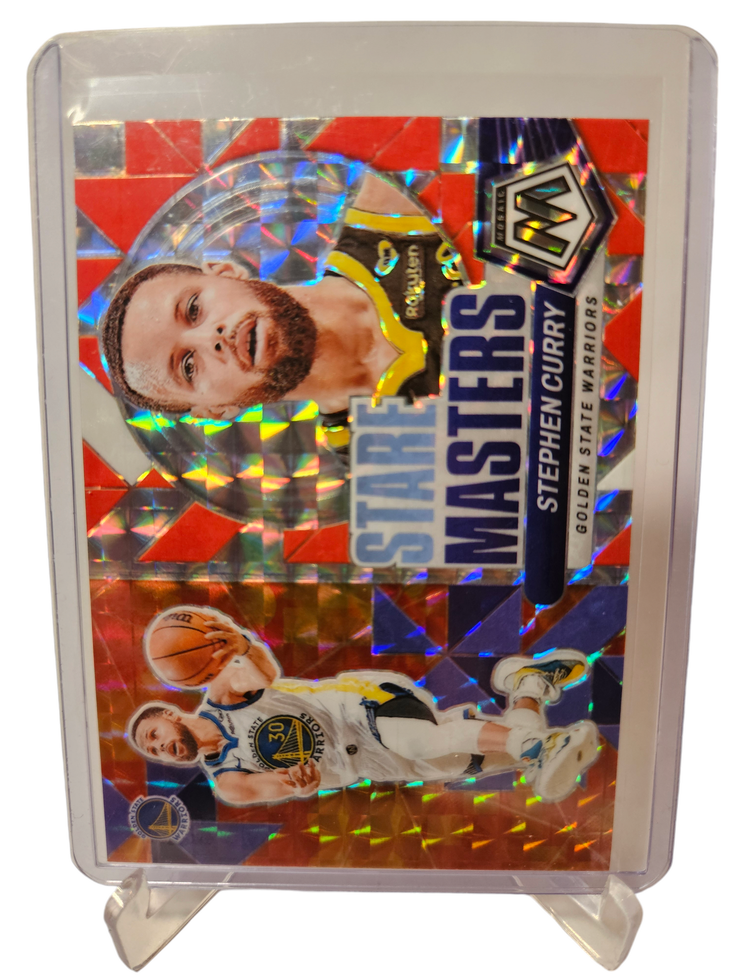 2023-24 Panini Mosaic #18 Stephen Curry Stare Masters Mosaic Prizm