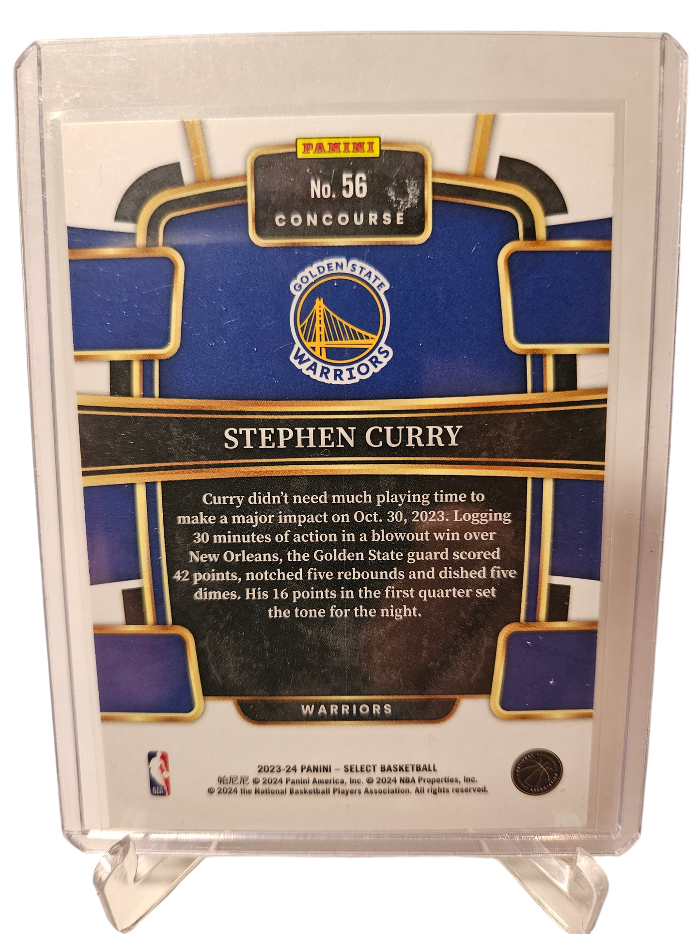 2023-24 Panini Select #56 Stephen Curry Concourse