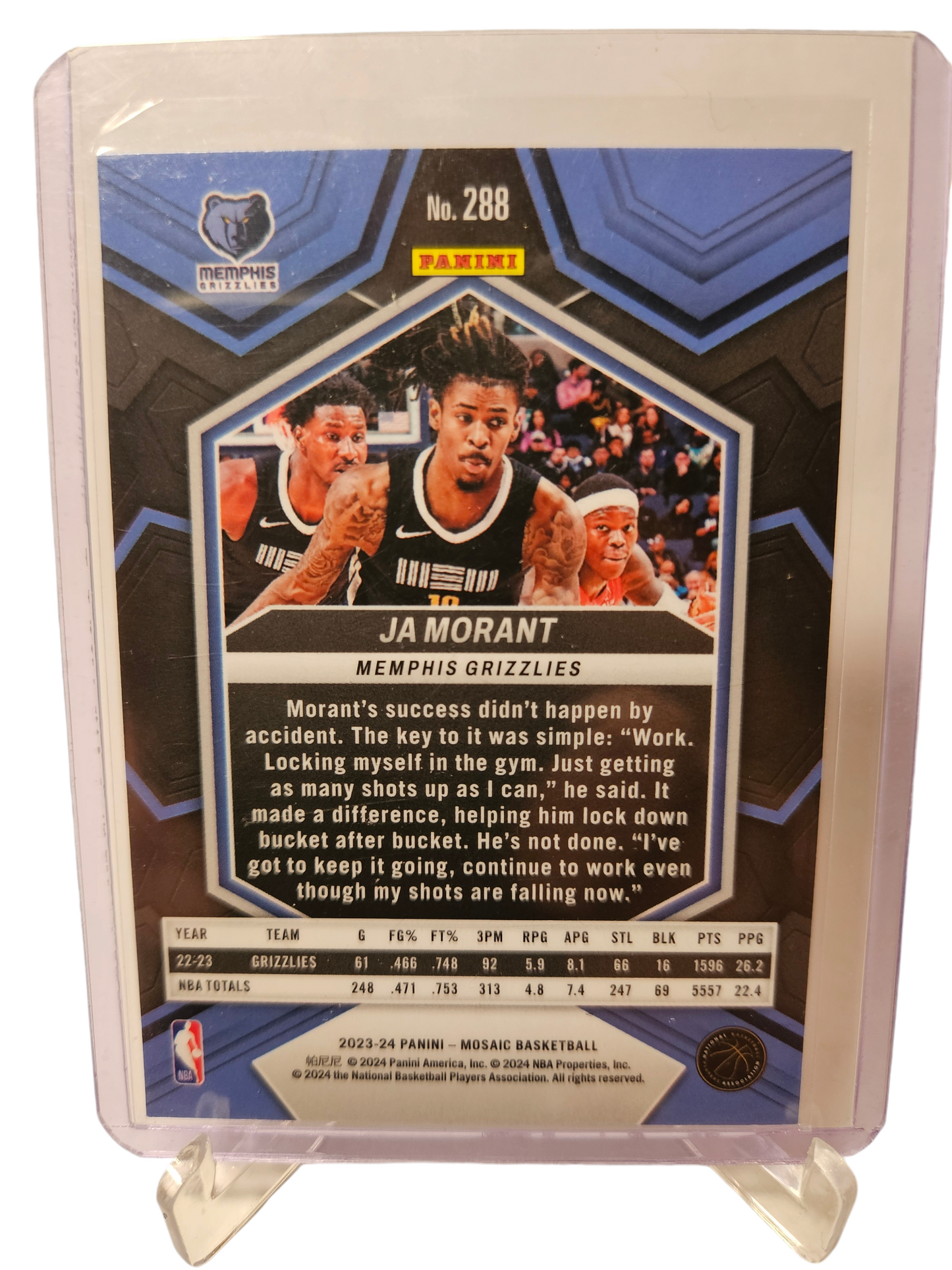 2023-24 Panini Mosaic #288 JA Morant City Edition