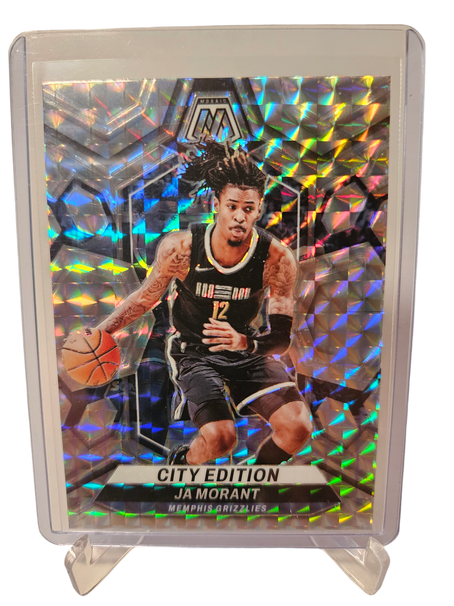 2023-24 Panini Mosaic #288 JA Morant City Edition Mosaic Prizm