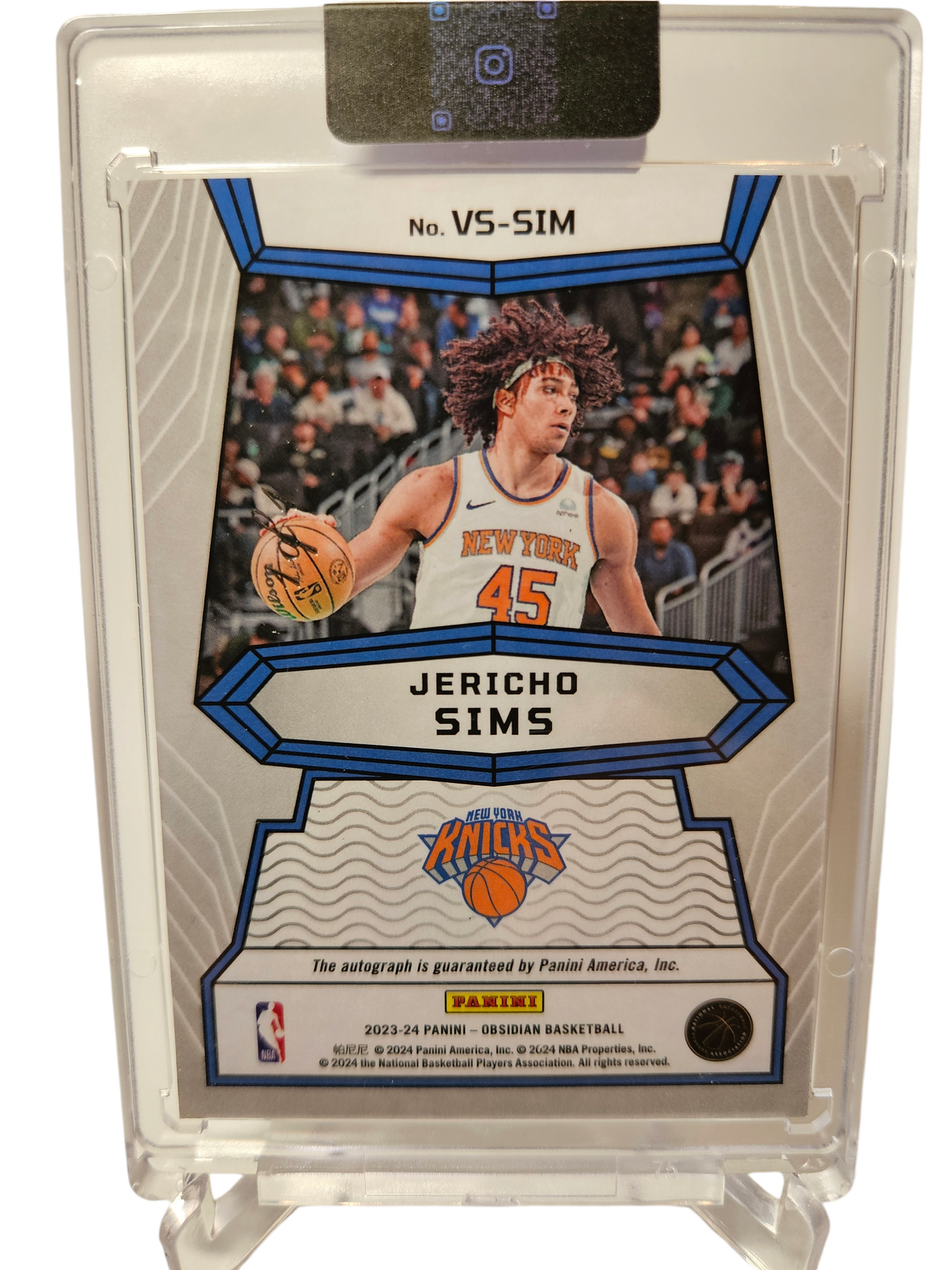 2023-24 Obsidian #VS-SIM Jericho Sims Volcanic Autograph 1 of 1