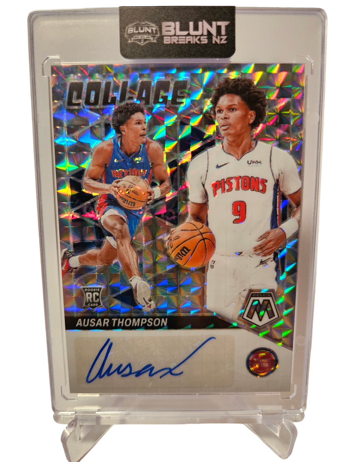 2023-24 Panini Mosaic #CM-ASR Ausar Thompson Rookie Card Collage Autograph