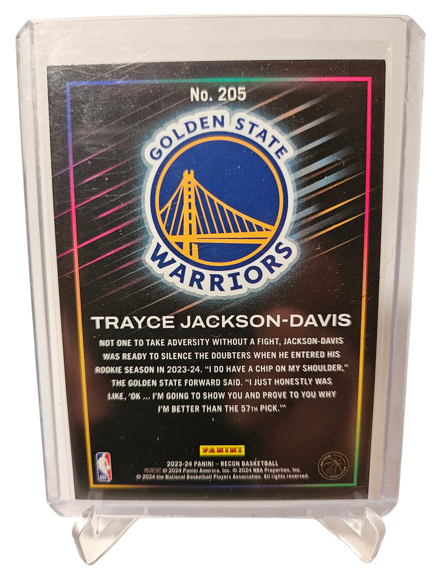 2023-24 Panini Recon #205 Trayce Jackson-Davis Rookie Card Holo