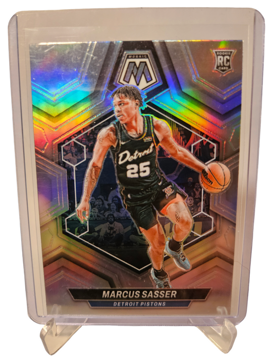 2023-24 Panini Mosaic #229 Marcus Sasser Rookie Card Silver Prizm