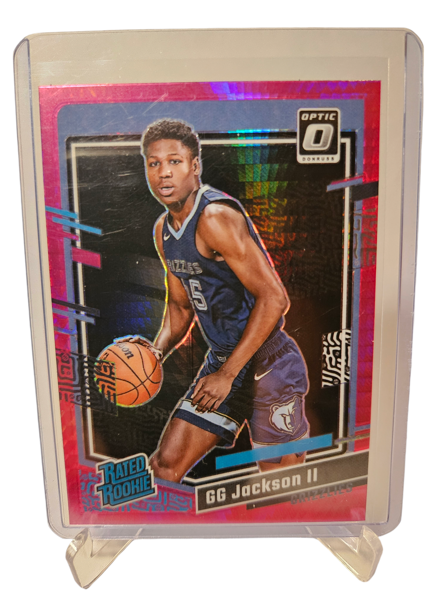 2023-24 Panini Donruss Optic #228 GG Jackson II Rookie Card Rated Rookie Pink Prizm