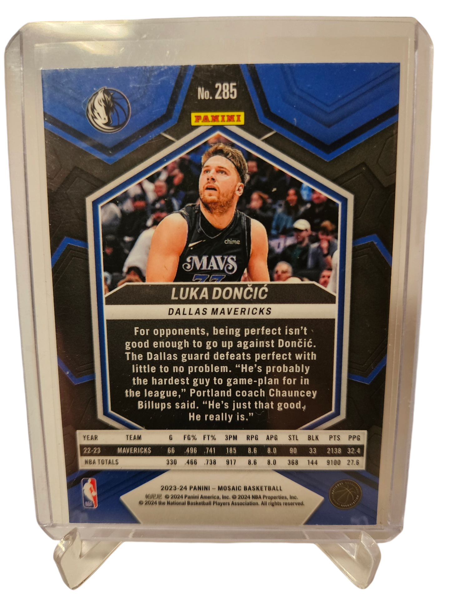 2023-24 Panini Mosaic #285 Luka Doncic City Edition