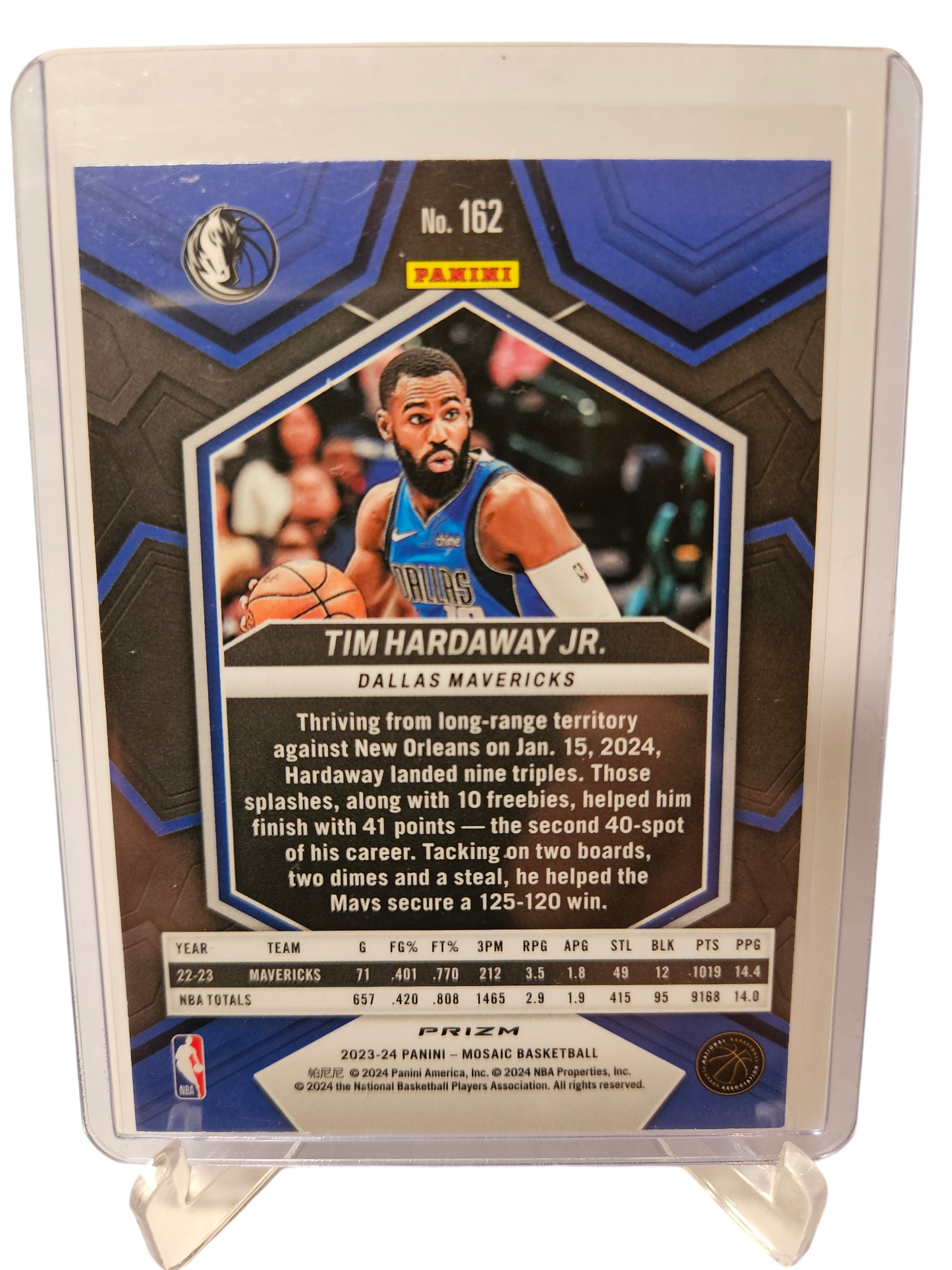 2022-23 Panini Mosaic #162 Tim Hardaway JR Silver Prizm