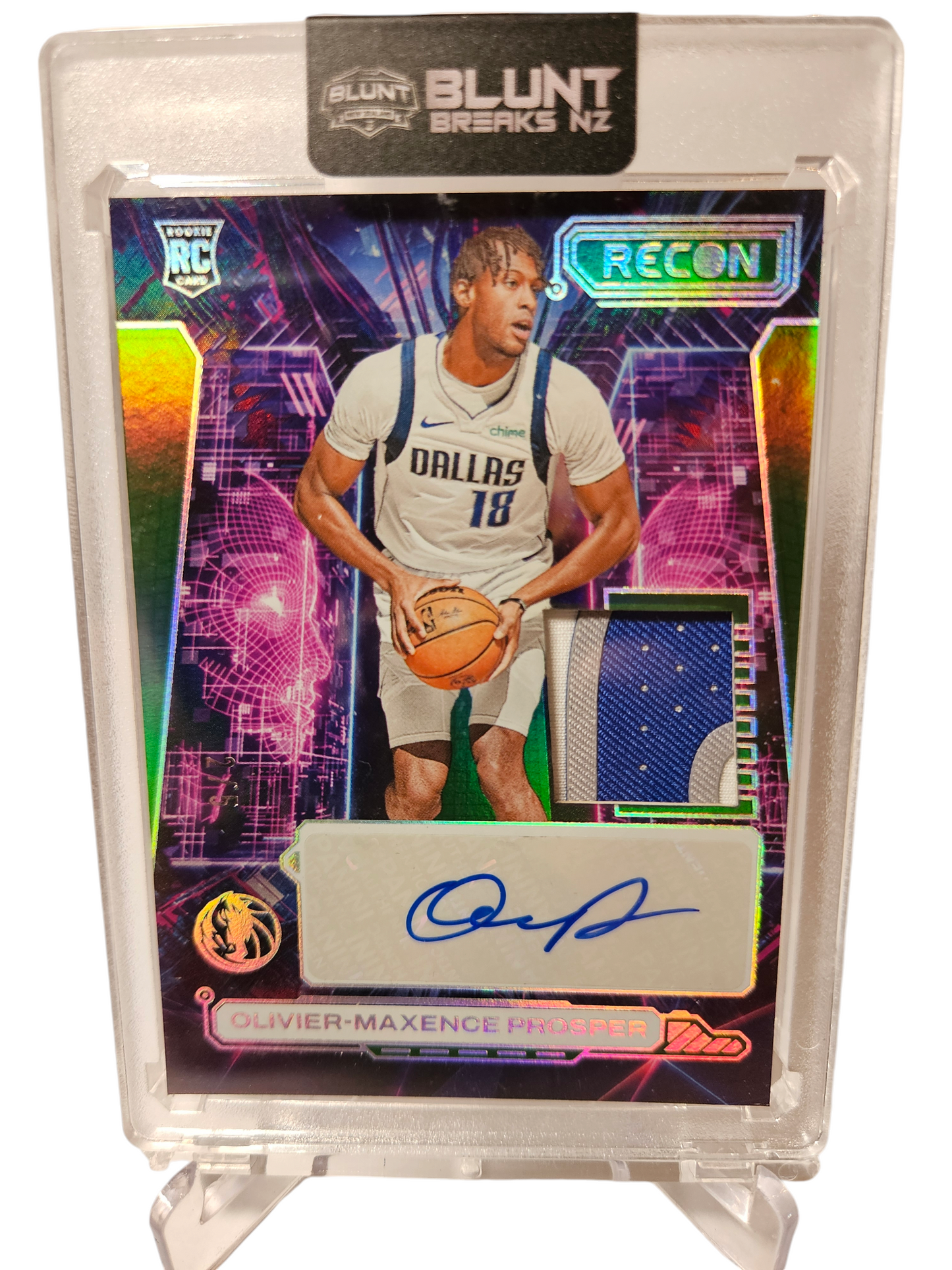 2023-24 Panini Recon #NPA-OMP Oliver-Maxence Prosper Rookie Patch Autograph 02/05