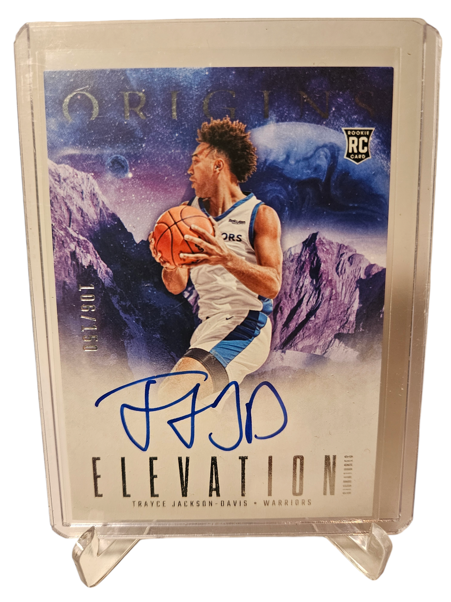 2023-24 Panini Origins #ES-TJD Trayce Jackson-Davis Rookie Card Elevations On Card Autograph 106/150