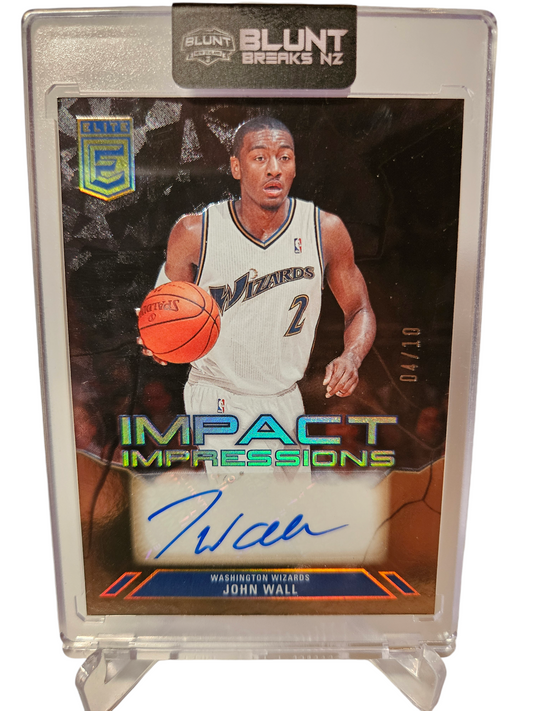 2023-24 Panini Donruss Elite #II-JWA John Wall Impact Impressions Autograph Gold 04/10