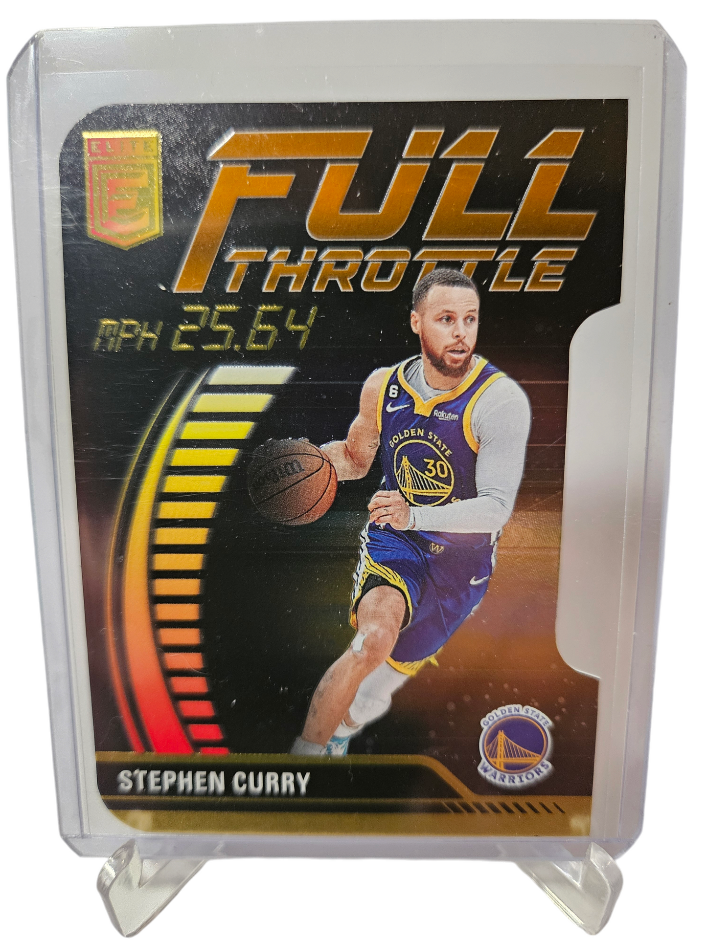 2023-24 Panini Donruss Elite #9 Stephen Curry Full Throttle Orange Die Cut