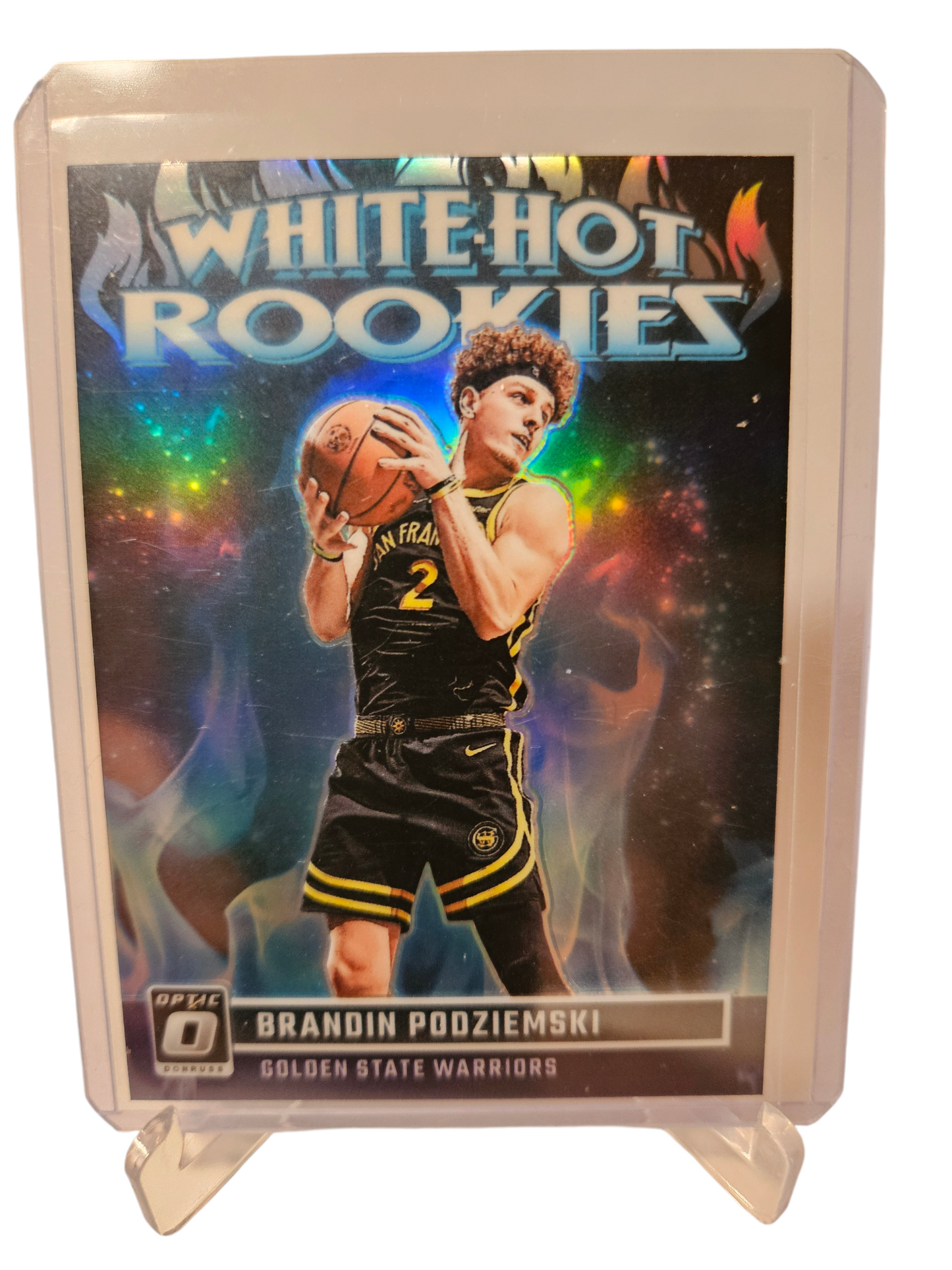 2023-24 Panini Donruss Optic #14 Brandin Podziemski White Hot Rookies Silver Holo