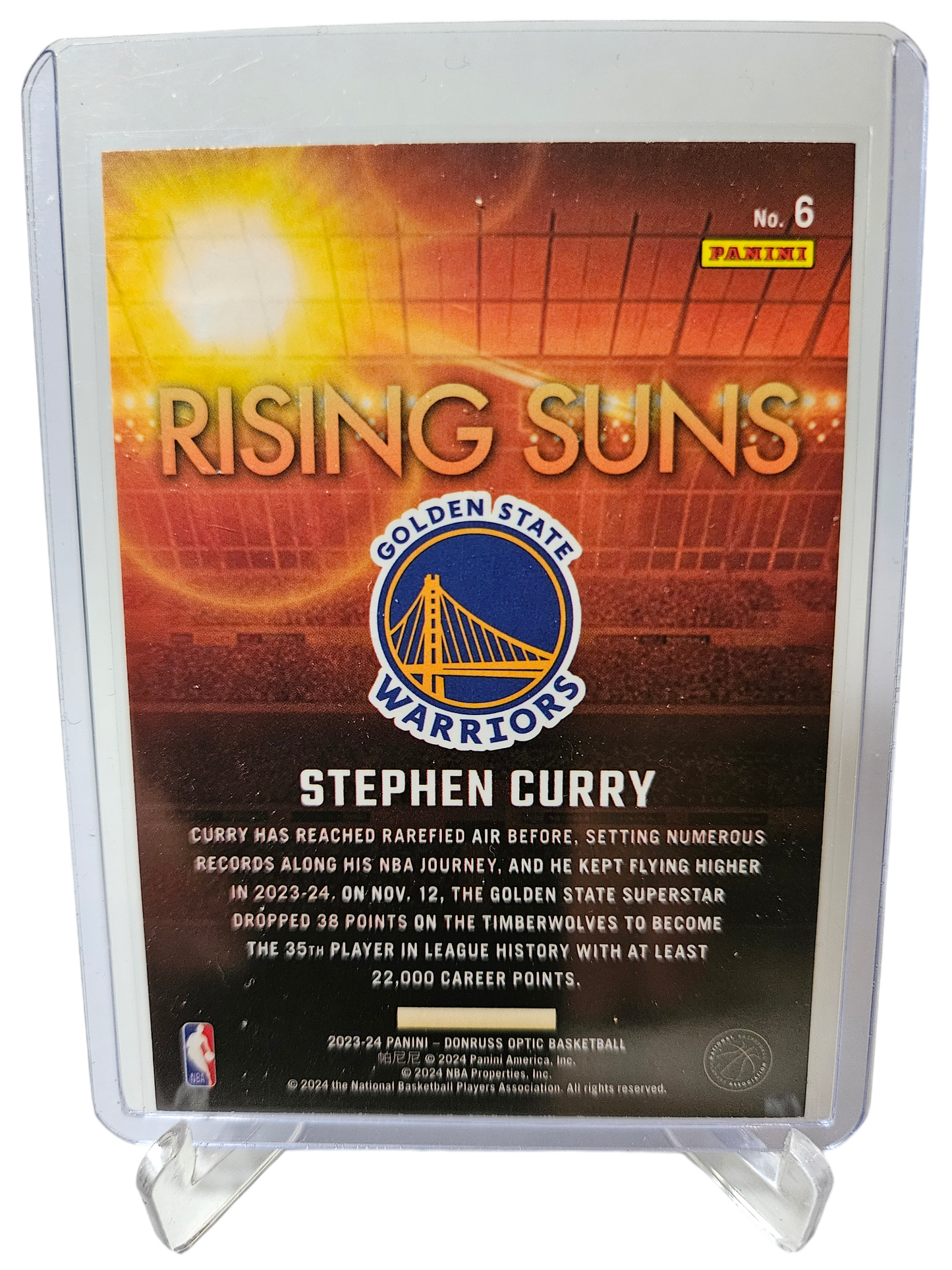 2023-24 Panini Donruss Optic #6 Stephen Curry Rising Suns