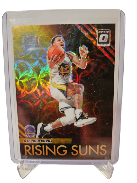 2023-24 Panini Donruss Optic #6 Stephen Curry Rising Suns Holo Scope Prizm 87/99