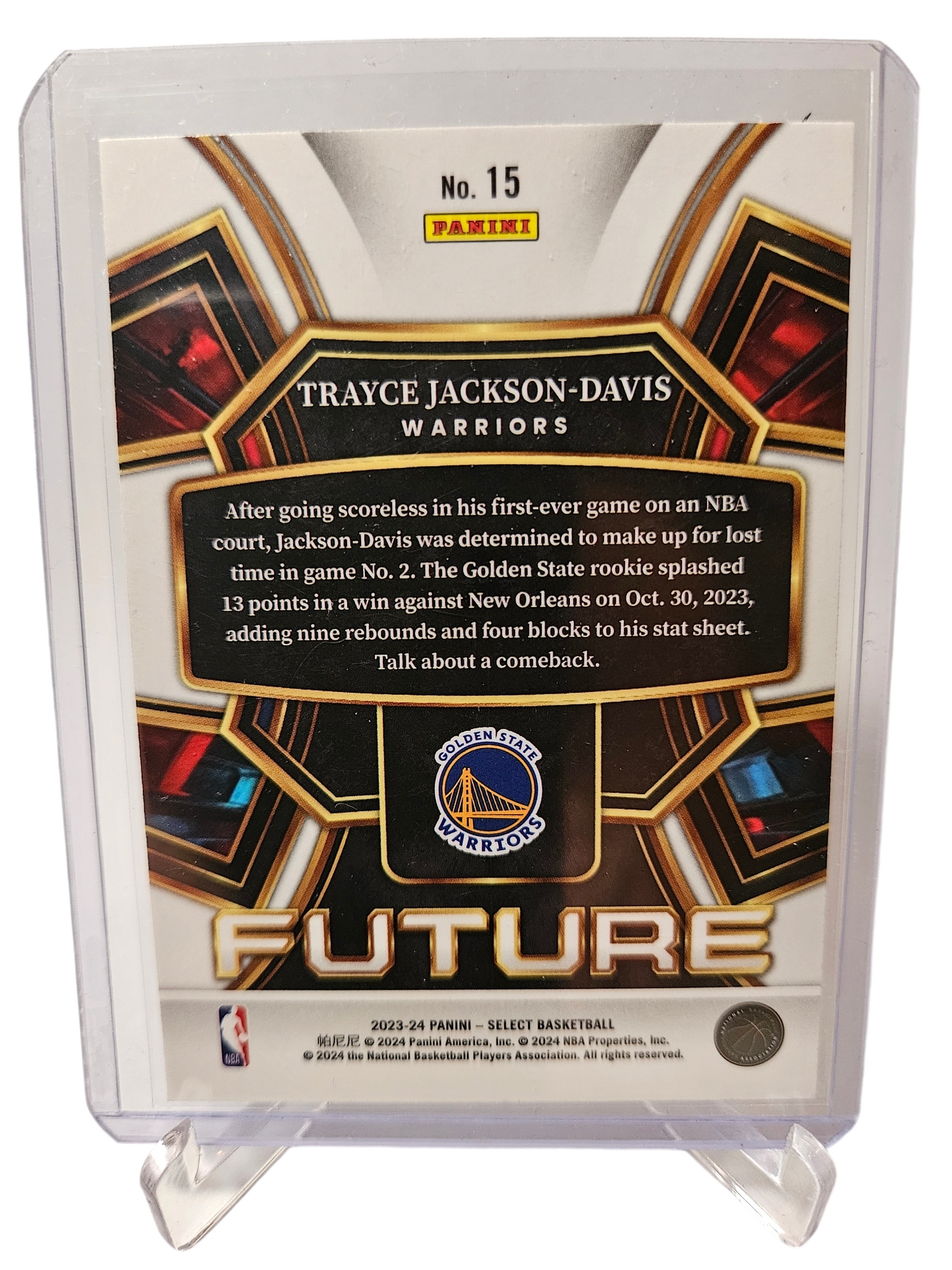 2023-24 Panini Select #15 Trayce Jackson-Davis Rookie Card Future