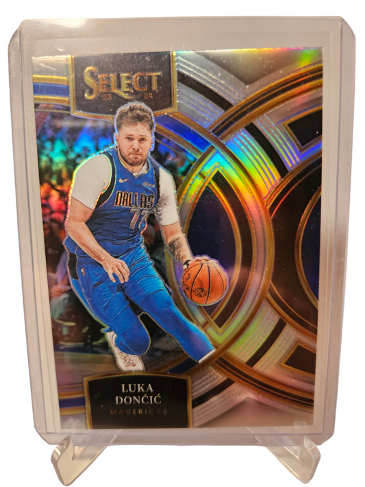 2023-24 Panini Select #150 Luka Doncic Premier Level Silver Prizm