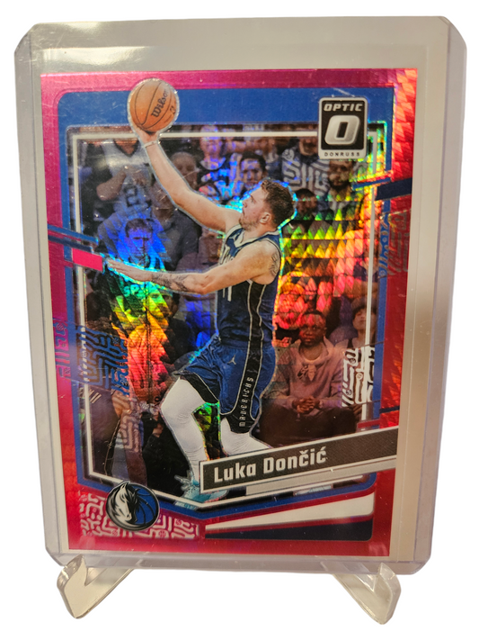 2023-24 Panini Donruss Optic #67 Luka Doncic Pink Hyper Prizm