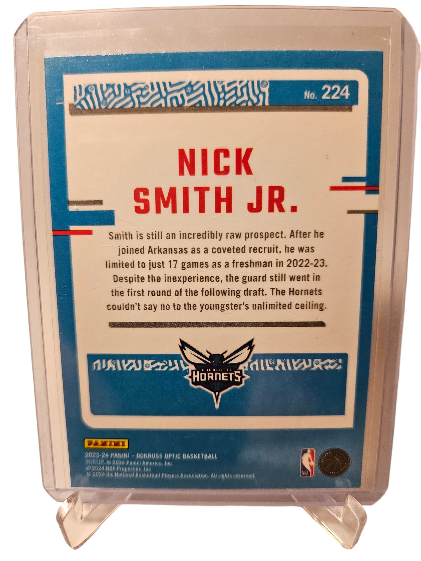 2023-24 Panini Donruss Optic #224 Nick Smith JR Rookie Card Rated Rookie