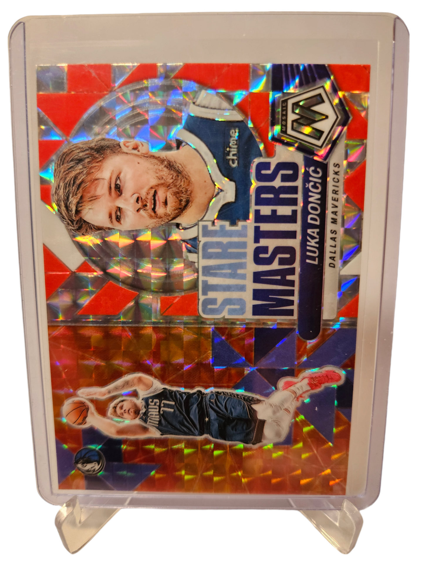 2023-24 Panini Mosaic #1 Luka Doncic City Stare Masters Mosaic Prizm