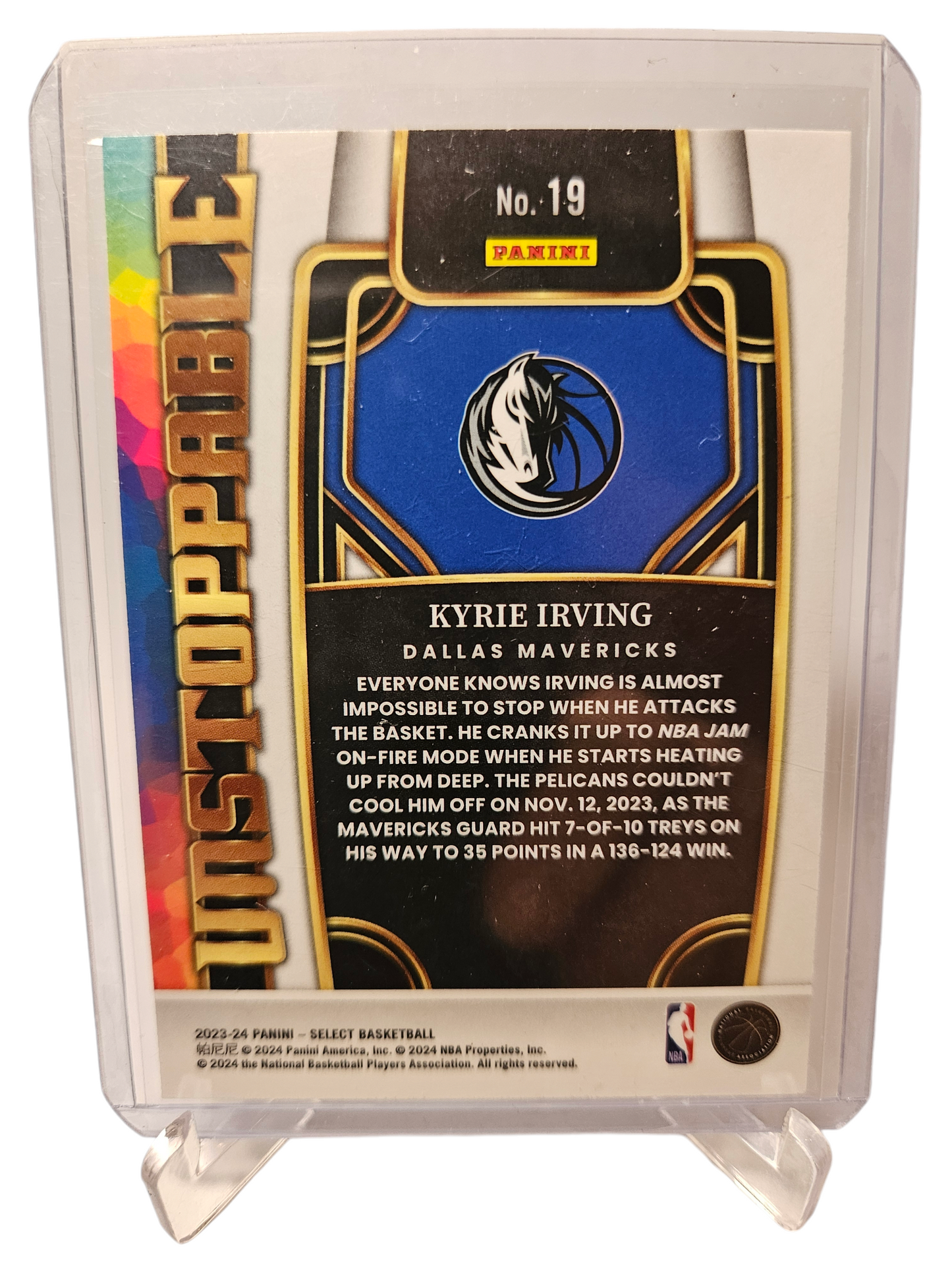 2023-24 Panini Prizm #19 Kyrie Irving Unstoppable