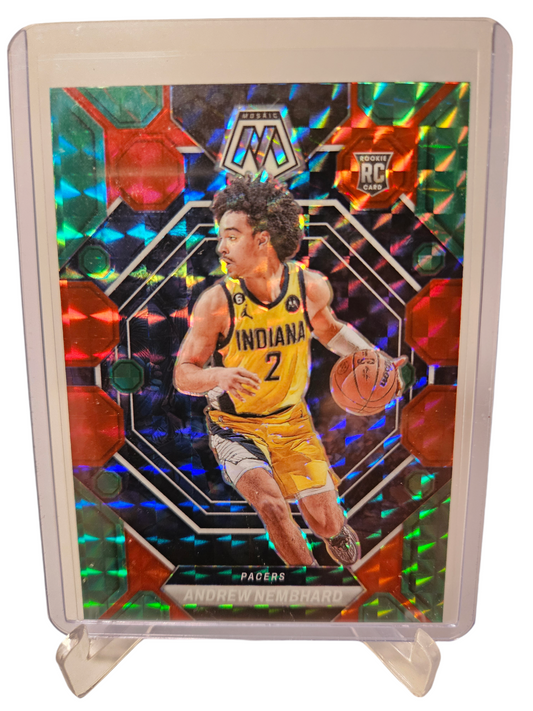 2022-23 Panini Mosaic Choice #228 Andrew Nembhard Rookie Card Choice Exclusive Mosaic Prizm