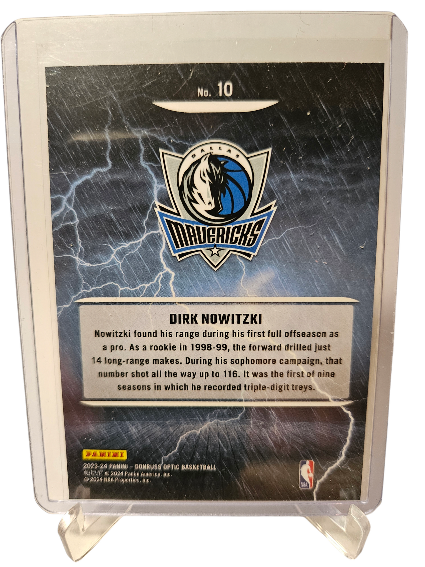 2023-24 Panini Donruss Optic #10 Dirk Nowitzki Raining 3s