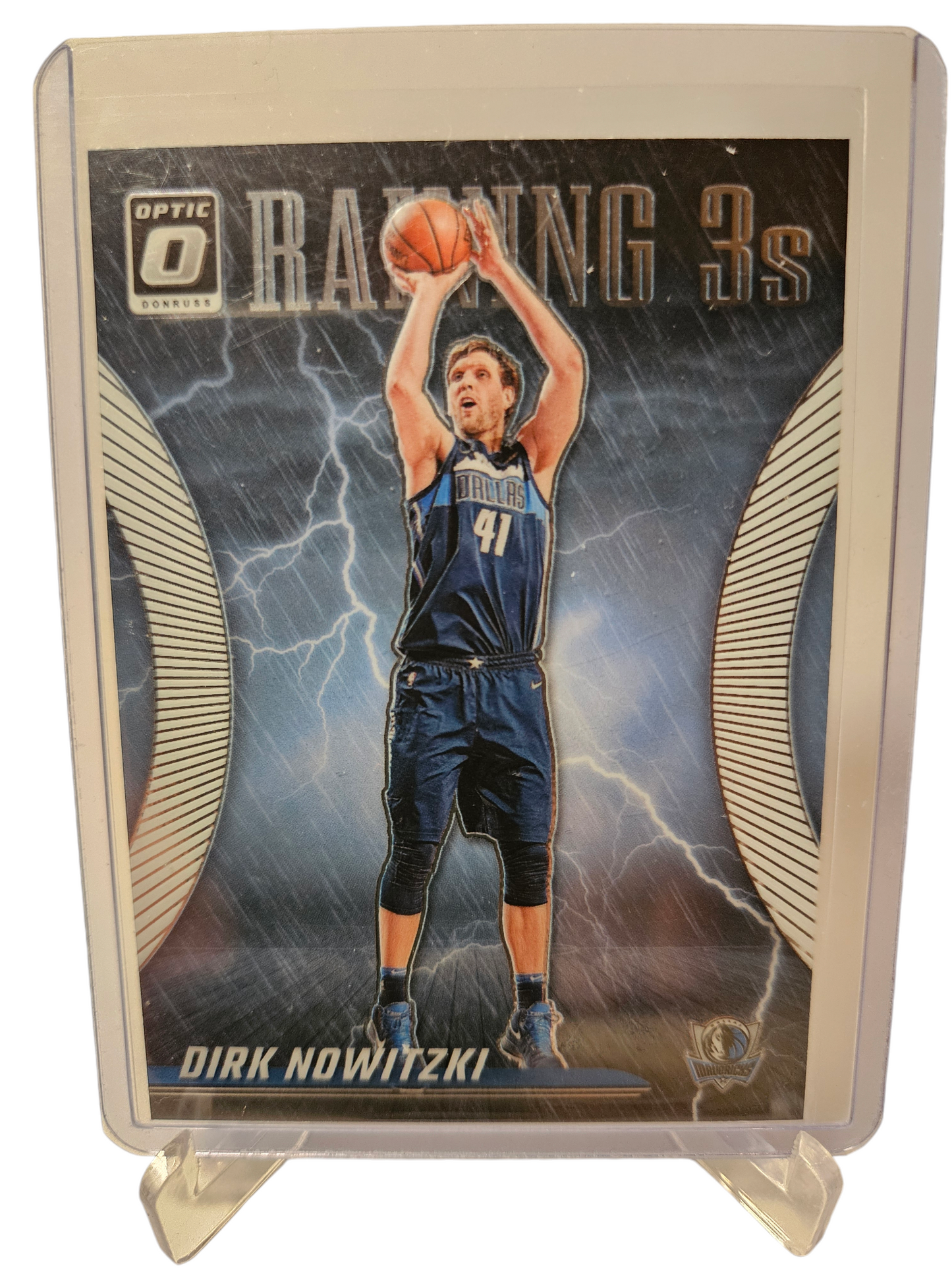 2023-24 Panini Donruss Optic #10 Dirk Nowitzki Raining 3s