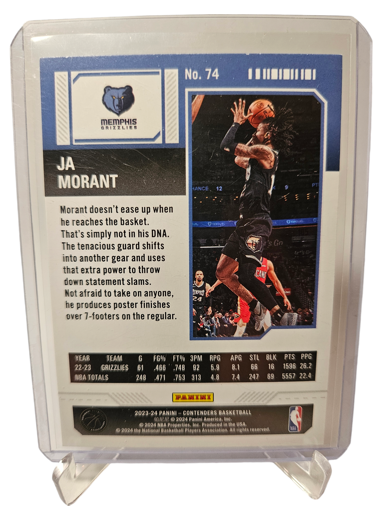 2023-24 Panini Contenders #74 JA Morant Season Ticket